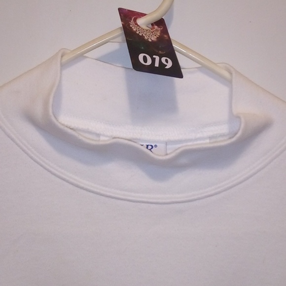 Blair White Long Sleeve Loose Neck Sweater - Size Large - Picture 4 of 6